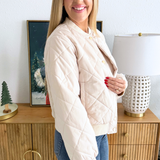 Quilted Puffer Bomber Jacket