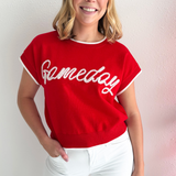Game Day Embroidered Knit Short Sleeve