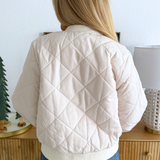 Quilted Puffer Bomber Jacket