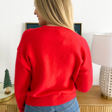 'Merry' Fluffy Patch Sweater