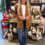 Faux Suede Relaxed Fit Blazer