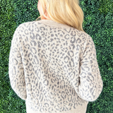 Animal Print Crew Neck Sweater