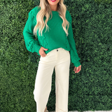 Pom Pom Cable Knit Sweater