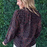 Mock Neck Printed Long Sleeve