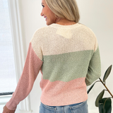 Color Block Boucle Sweater