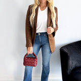 Suede Oversized Blazer