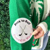 Golf Embroidered Patch Cardigan