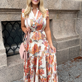 Floral Print Tiered Maxi Dress