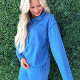 Oversized French Terry Henley Pullover