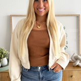 Suede Bomber Jacket