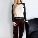 Color Block Ribbed Knit Top
