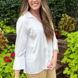 Collared 3/4 Sleeve Top