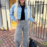 Marli Denim Leopard Pant