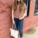 Front Pocket Mock Neck Sweater