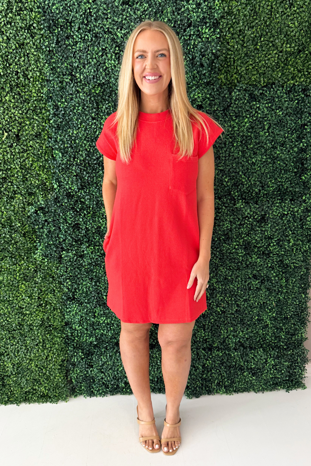 Sleeveless Textured Mini Dress