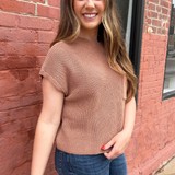 Front Pocket Mock Neck Sweater