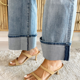 Meg High Rise Fab Ab Wide Legs Roll Up Regular Hem