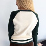 Color Block Ribbed Knit Top
