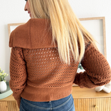 Open Knit Sweater Jacket