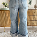 Meg High Rise Fab Ab Wide Legs Roll Up Regular Hem