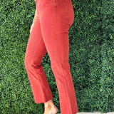 Kelsey High Rise Ankle Flare with Raw Hem