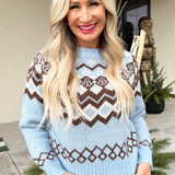 Fair Isle Crew Neck Sweater
