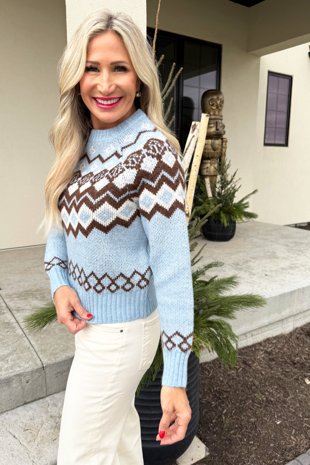 Fair Isle Crew Neck Sweater