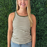 Classic Striped Scoop Tank