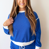 Contrast Piping French Terry Top