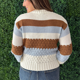 Color Block Embroidered Sweater