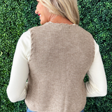 Scallop Edge Waffle Knit Tie Top