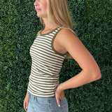 Classic Striped Scoop Tank
