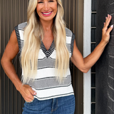 Striped Knit Vest