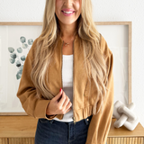 Suede Bomber Jacket