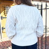 Cable Knit Crew Neck Sweater
