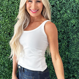 Basic Ribbed Knit Tank Top