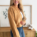 Suede Bomber Jacket