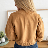Suede Bomber Jacket