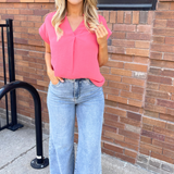 V-Neck Short Sleeve Top