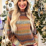 Chunky Knit Multi Color Sweater
