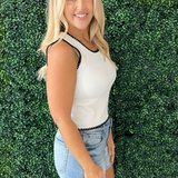 Embroidered Knit Tank Top