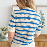 Eyelet Button Down Sweater