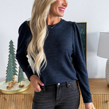 Long Sleeve Crew Neck Knit Top