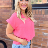 V-Neck Short Sleeve Top