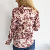Tie Front Satin Blouse