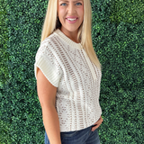 Cap Sleeve Dolman 1/2 Zip Sweater