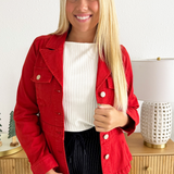 Peplum Jacket with Tab Detail