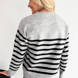 Long Sleeve Crew Neck Dropped Shoulder Sweater