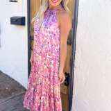 Halter Neck Tiered Maxi Skirt