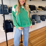 Color Block Oversized French Terry Sweatshirt